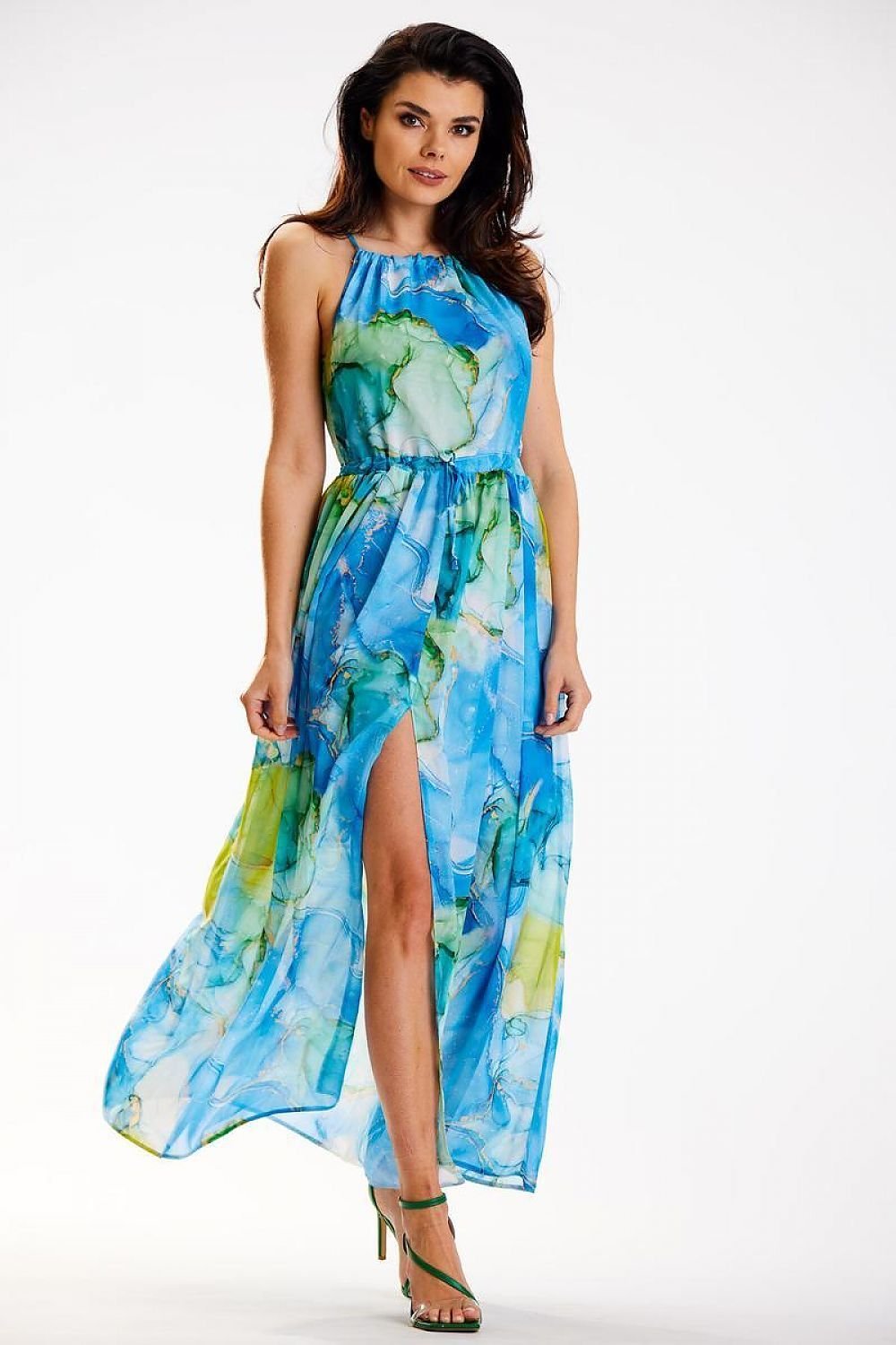 Alena Floral Chiffon Day Dress Blue, Dress, Ruby Vixen