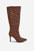 Boots Molina Suede Leopard Print, Stiletto Boot, Ruby Vixen