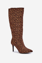 Boots Molina Suede Leopard Print, Stiletto Boot, Ruby Vixen