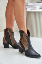 Cowboy Boots Rafe Mid Heel Brown, Cowboy Boots, Ruby Vixen