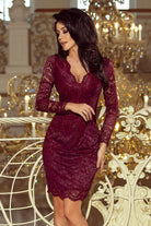 Evening Dress Mariana in Maroon, , Ruby Vixen