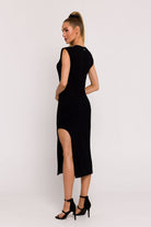 Leg Cutout Tube Dress Black, Midi Dress, Ruby Vixen