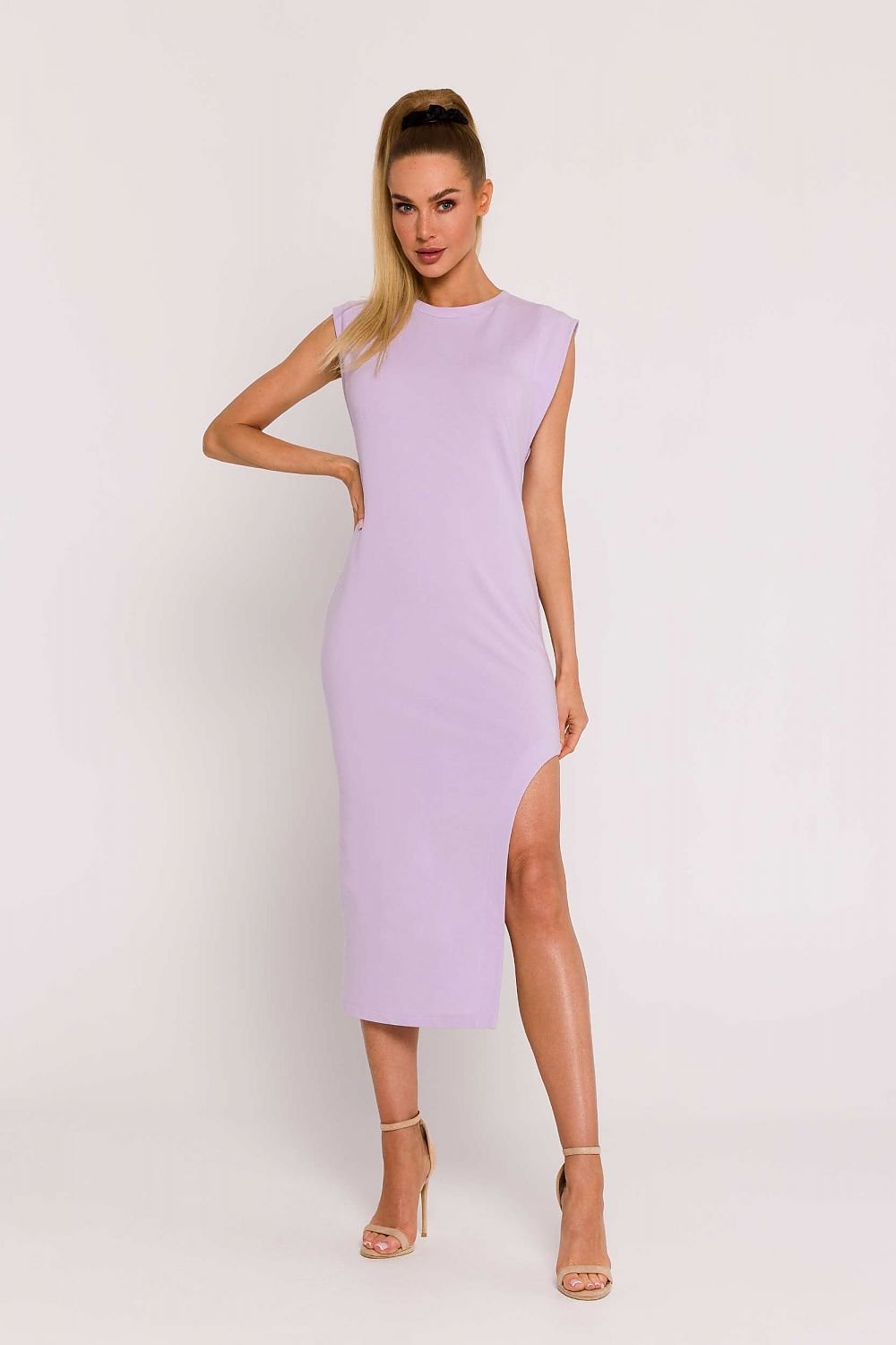 Leg Cutout Tube Dress Lilac, Midi Dress, Ruby Vixen