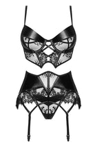 Lingerie Set Leonela 3 Piece in Black, Lingerie, Ruby Vixen