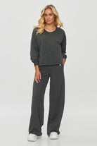 Loungewear Eliza Tracksuit Set in Grey, Loungewear, Ruby Vixen