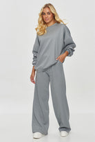 Loungewear Erin Tracksuit Set in Light Grey, Loungewear, Ruby Vixen