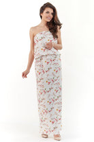 Mani Long Day Dress in White Pattern, Dress, Ruby Vixen