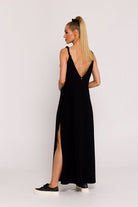 Maxi Dress Deep V - Neck Black, Maxi Dress, Ruby Vixen