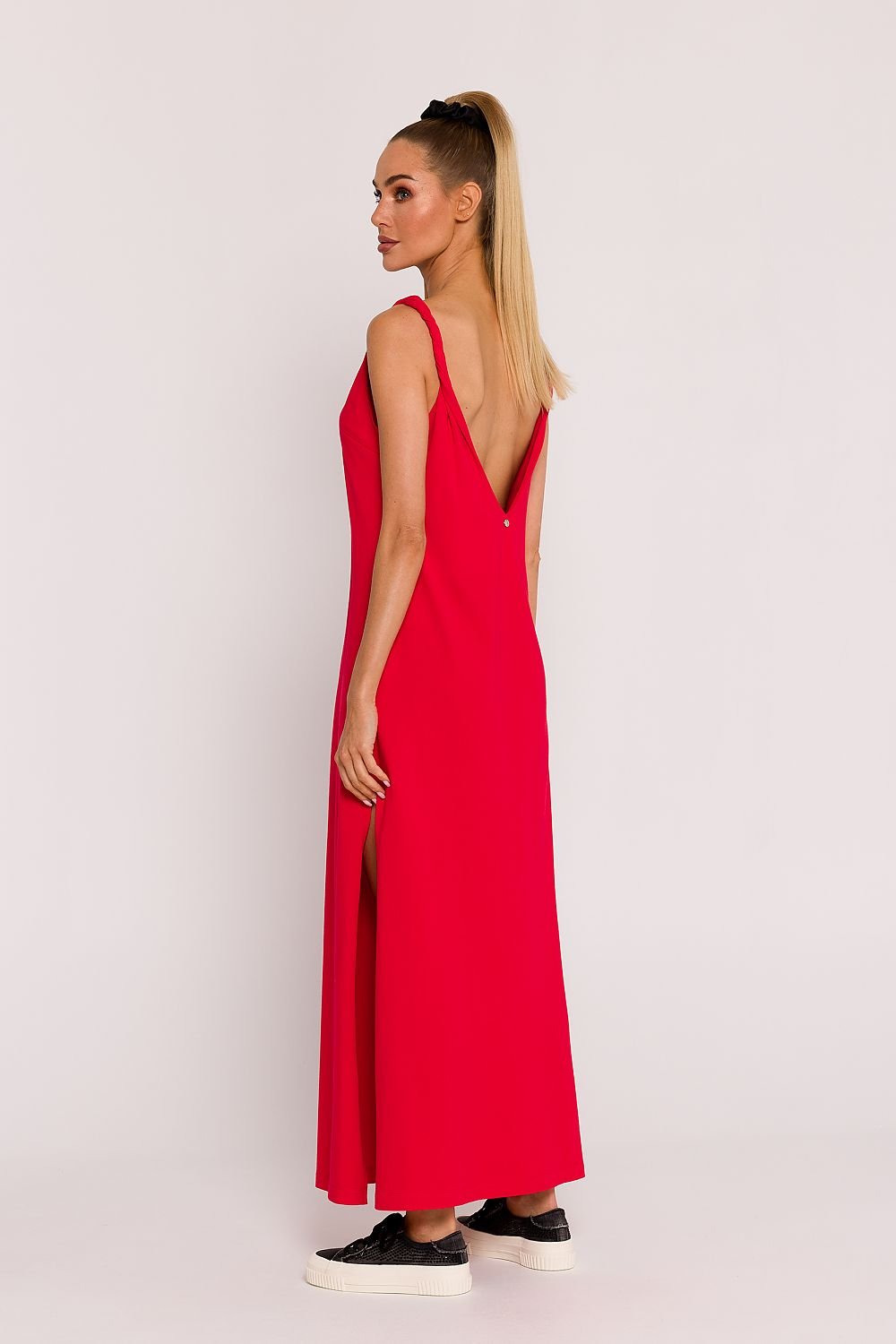 Maxi Dress Deep V - Neck Red, Maxi Dress, Ruby Vixen