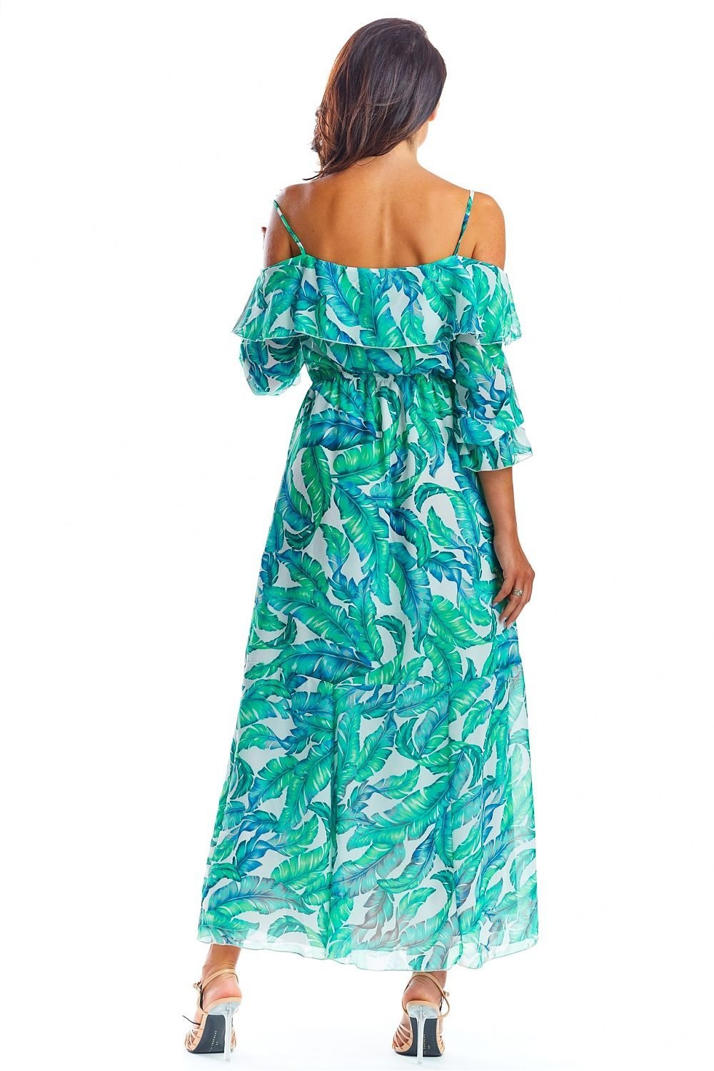 Maxi Dress Nadia in Floral Blue/White, Dress, Ruby Vixen