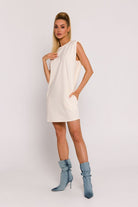 Mini Dress Sleeveless Shift Cream, Shift Mini Dress, Ruby Vixen