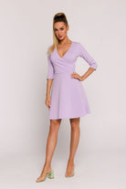 Mini Dress V - Neck Flare Lilac, Mini Dress, Ruby Vixen