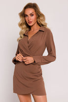 Mini Dress With Collar Chocolate, Mini Dress, Ruby Vixen