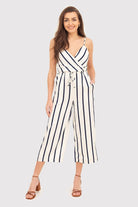 Monaco Jumpsuit in Blue and Cream, Jumpsuits & Rompers, Ruby Vixen