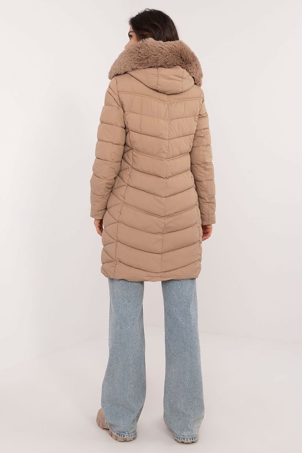 Puffer Jacket Winslet Beige, Puffer Jacket, Ruby Vixen