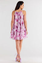 Sofia Floral Chiffon Day Dress Pink/Cherry, Dress, Ruby Vixen