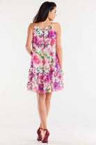 Sofia Floral Chiffon Day Dress Pink/White, Dress, Ruby Vixen