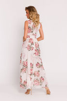 Sumra Long Day Dress in White Print, Dress, Ruby Vixen