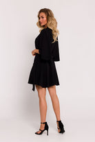 Wrap Mini Dress Black, Mini Dress, Ruby Vixen