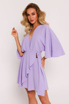 Wrap Mini Dress Lilac, Mini Dress, Ruby Vixen